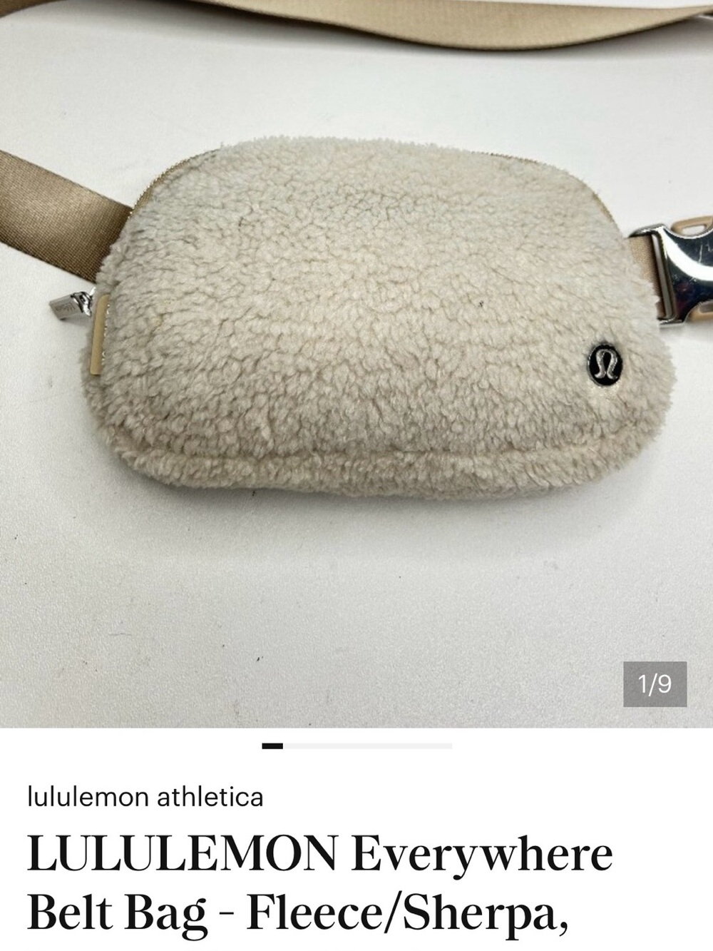 lululemon athletica Sherpa-Trim Belt Bag in Ivory/Tan